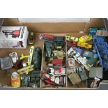 Collection of vintage play worn diecast models to include Matchbox Lesney, Corgi, Britains etc