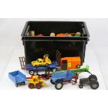 Quantity diecast/plastic models to include Britains farming models, horse trailers, Silku, Corgi