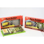 Two boxed Britains Farm Builder Farm Building Set No.459993 (slight discolouring to box plastic)