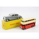 Boxed Dinky 150 Rolls Royce Silver Wraith diecast model in two tone grey, diecast vg, box gd overall