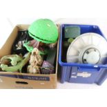 Collection of toys to include Halloween Magic figures, Lizard models, Skulls, Skeleton figures, UFO,