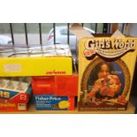 Nine boxed toys to include Palitoy Girls World head/hair model, Fisher-Price Photo Camera, Majorette