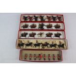 Metal Soldiers - 8 x Britains Colours & Pioneers of the Scots Guards, 7 x Britains 5th Dragoon