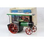 Boxed Mamod Tractor Engine TE 1A with roof, gd condition, box showing wear and repair with tape