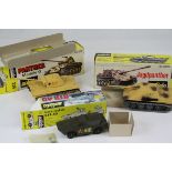 Three boxed Solido diecast military models to include 225 Lance Rockets BTR40, 236 Panther G and 228