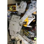 Quantity of 90s and onwards Star Wars vehicles and toys (2 boxes)