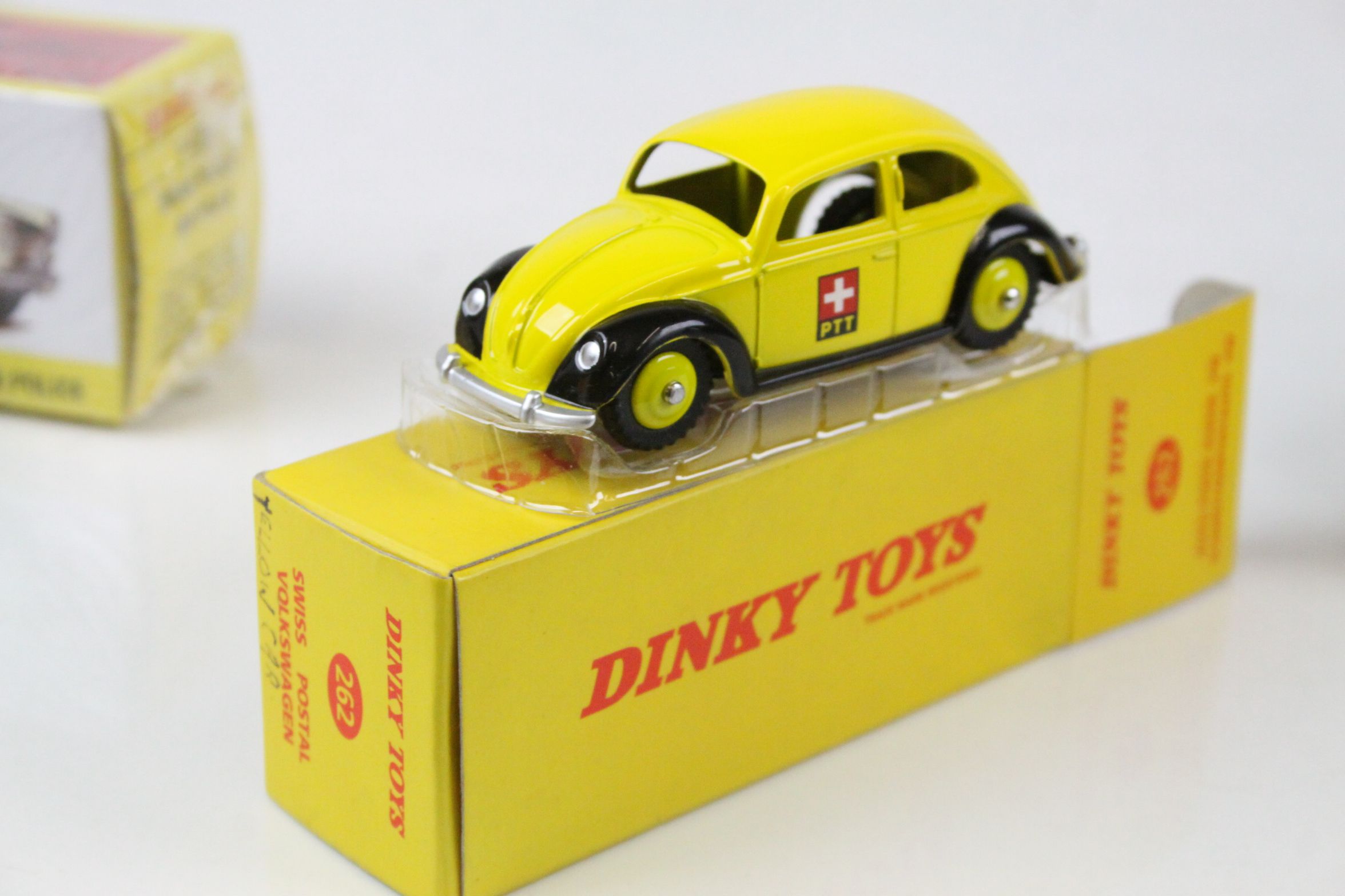Miniature Atlas Editions Dinky Toys 262, Volkswagen Postal Suisse, Jaune, Diecast