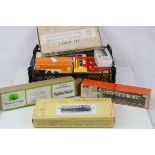 Six boxed OO & O gauge metal kits to include Perseverance WK3 GWR Diesel Railcars No 35 & 36,