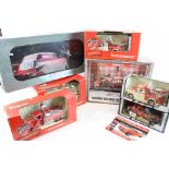 Group of boxed Snap-on to include 1:24 Custom Glo-Mad Garage Diorama (15" x 8.75" x 10"), 5 x 1:24