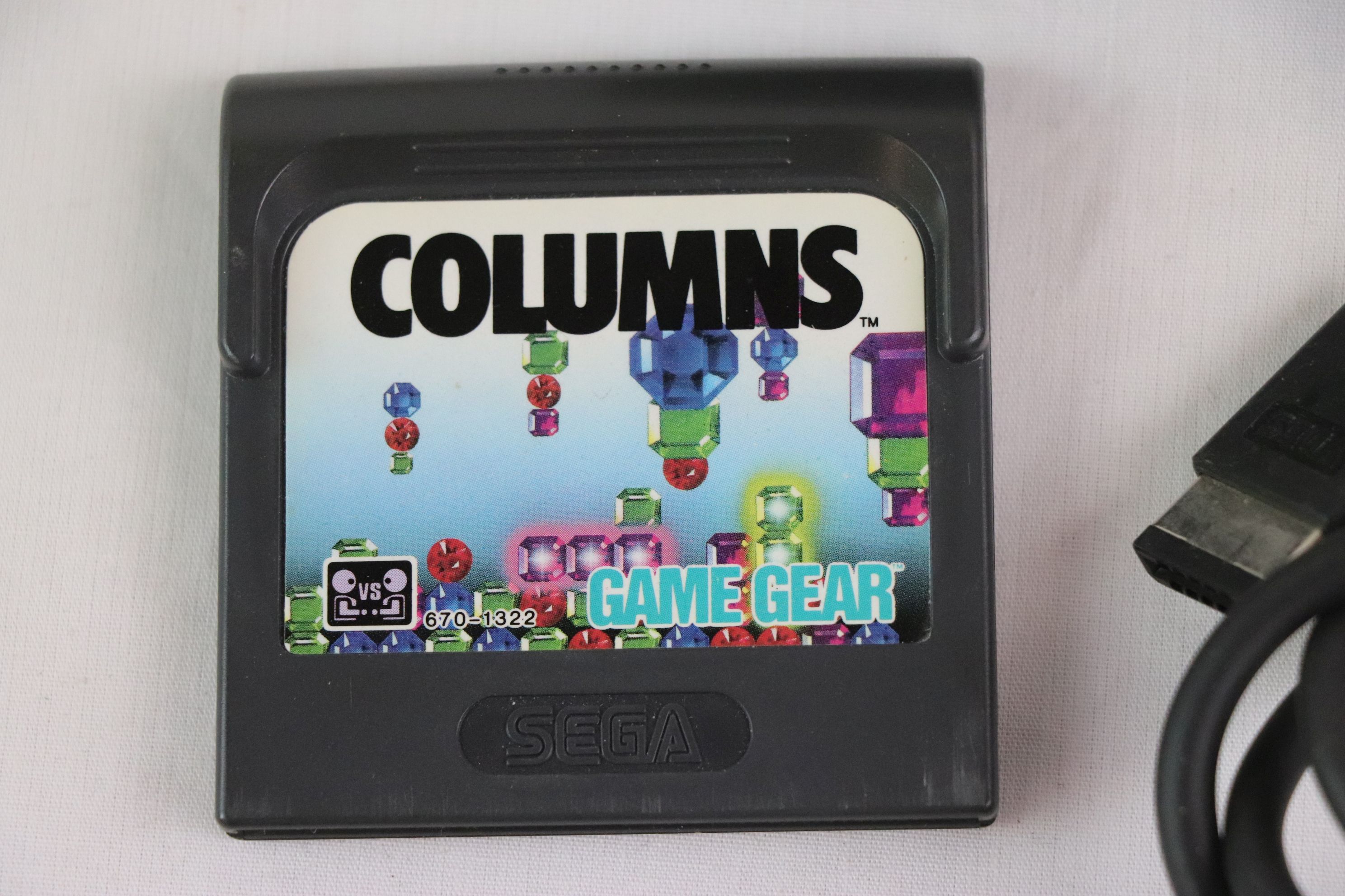 Sega Game Gear console with 2 x game cartridges to include Columbus and cased Road Rash - Image 5 of 6