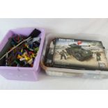 Quantity of Mega Bloks bricks and accessories including boxed Call of Duty APC Invasion (two boxes)
