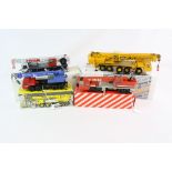 Four boxed 1:50 diecast construction models to include Conrad x 2 (2081 Demag AC435 & 2084 Faun) and