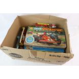 Boxed Scalextric Superspeed model motor racing to include track, slot cars and controllers, power