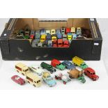 Collection of circa 1960s mainly Corgi and Dinky diecast models, play worn approximately 50