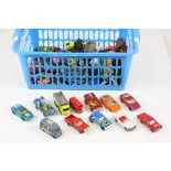 Quantity of vintage play worn diecast models to include Matchbox and Corgi