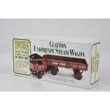 Boxed Bassett Lowke 1:43 Clayton Undertype Steam Wagon White Metal Model Kit, with instructions,