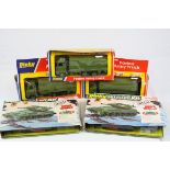 Three boxed Dinky 668 Foden Army Truck, plus two boxed Dinky metal 1038 Scorpian Tank Military Kits,
