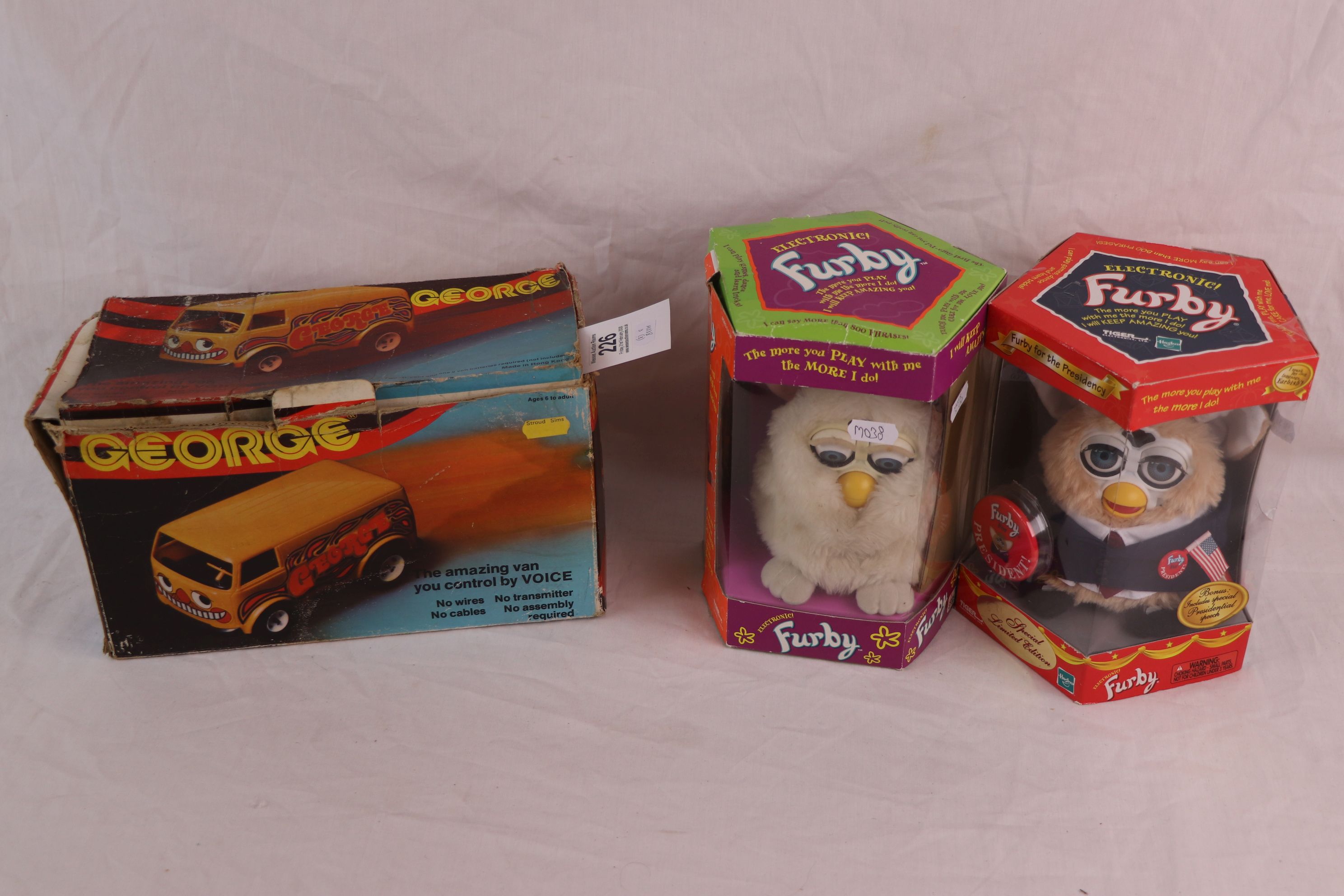 Two boxed Hasbro Tiger electronics Furby's to include Special ltd edn Furby for President & 70-800