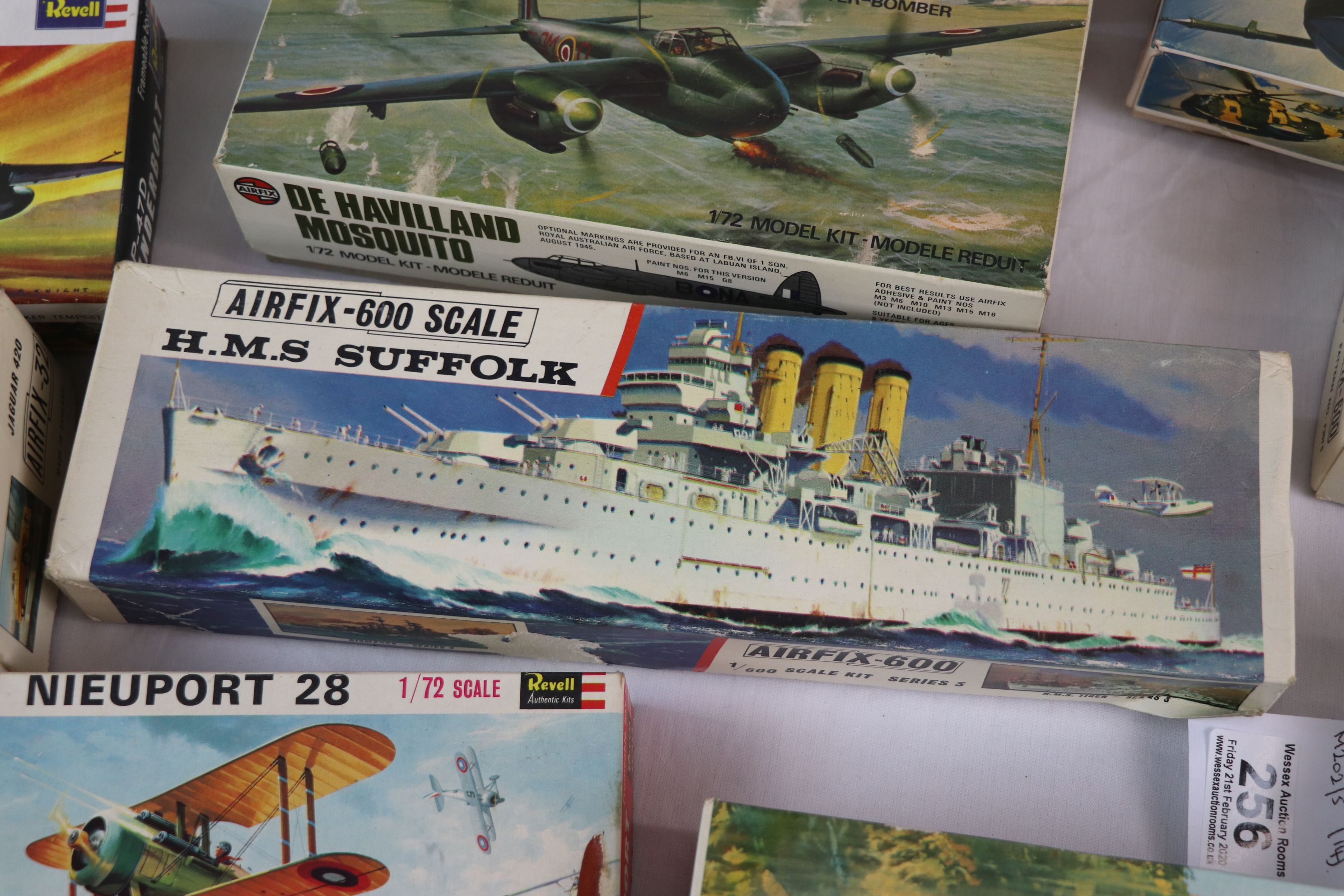 Collection of 13 boxed plastic model kits, various scales, to include Airfix Jaguar 420, BR Mogul, - Image 11 of 15