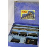 Boxed Hornby Dublo EDG7 Tank Goods Set with 0-6-2 GWR locomotive, rolling stock and track, box tatty