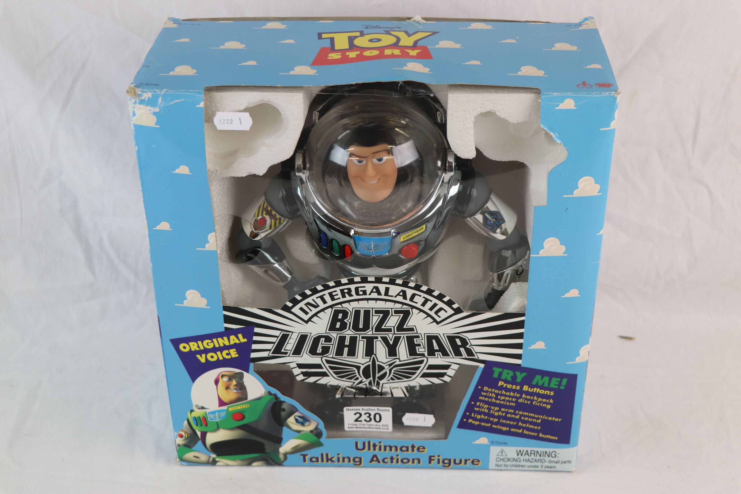 Boxed Think Way Toy Story Ultimate Talking Action Figure with 3 discs, box showing some storage wear - Image 4 of 4