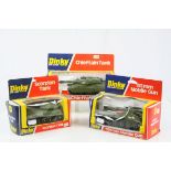 Three boxed Dinky military models to include 683 Chieftain Tank (excellent), 654 155mm Mobile Gun (