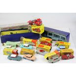 10 Boxed Dinky diecast models to include 145 Super Vogue, 107 Sunbeam Alpine Sports, 196 Holden