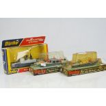 Three boxed Dinky diecast models to include 673 Submarine Cruiser, 678 Air Sea Rescue Launch and 675