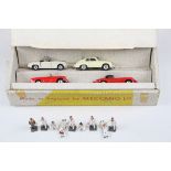 Boxed Dinky Gift Set No121 Goodwood Sports set with all four vehicles and all 9 x figures in white