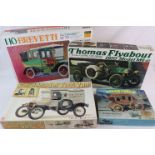 Four boxed model kits to include 2 x Bandai 1:6 8062 1913 Ford Model T Van & 1:16 8059 1910 Thomas