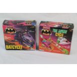 Two boxed 1990 Kenner Batman The Dark Collection vehicles to include 63200 The Joker Cycle with