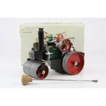 Boxed Mamod Steam Roller SR 1A, excellent condition, appearing unused, with steering rod, box gd
