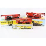 Three boxed 1:50 Conrad & NZG Liebherr diecast construction models all with Sparrows decals and in