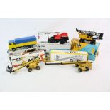 Five boxed 1:50 diecast construction models to include NZG 256 Grove MZ76, Conrad Grove MZ76, Tadano