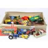 Quantity of Britains farm vehicles, animals, figures & accessories to include boxed 9557 Bale