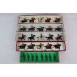 Metal Figures - 5 x Britains Chasseurs a Cheval, 5 x Britains Japanese Cavalry, 5 x Britains