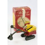 Boxed Ruston Bucyrus Moko Excavator 10 RB Machine diecast model, a few paint chips but gd overall,