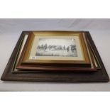 A Collection Of Five Framed Military Pictures To Include A Large World War One Portrait Photograph