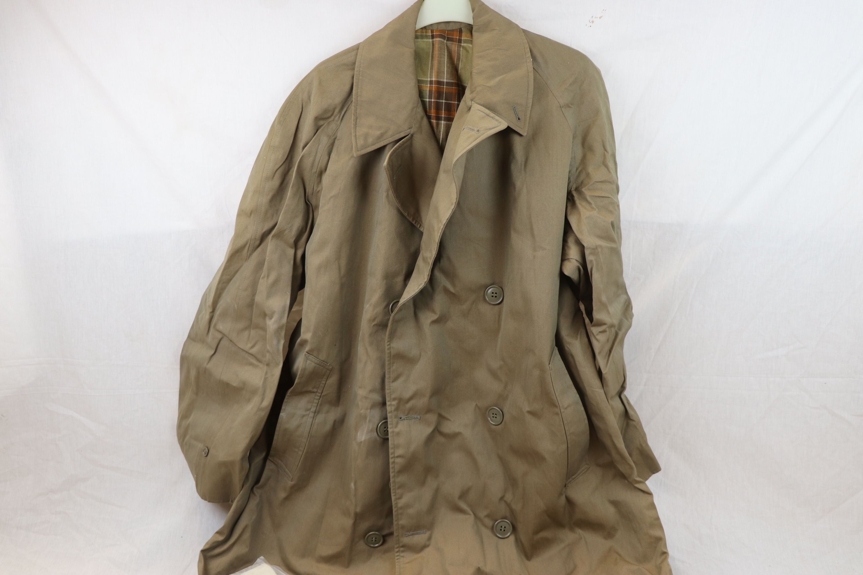 A Small Collection Of Military Clothing To Include A Demobilised Soldiers Raincoat Dated 1956 And - Image 2 of 2
