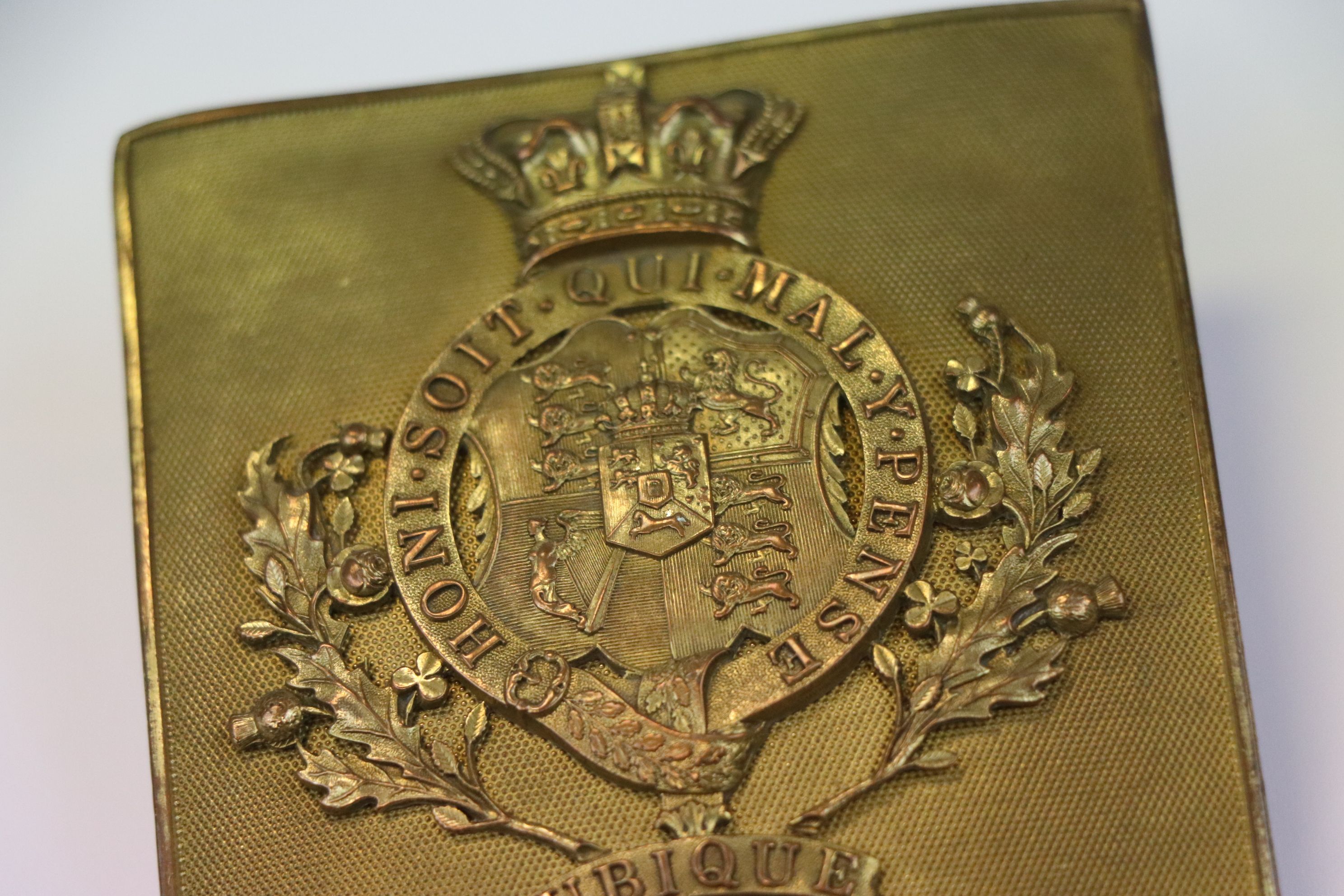 A Victorian Officer's Rectangular Gilt Shoulder Belt Plate Of The Royal Regiment Of Artillery, - Image 3 of 10