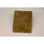 A Victorian Officer's Rectangular Gilt Shoulder Belt Plate Of The Royal Regiment Of Artillery,