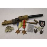A Small Collection Of Military Collectables To Include A Full Size World War Two Atlantic Star And
