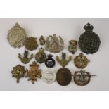 A Collection Of 15 British Military Cap Badges To Include The Loyal North Lancashire Regiment, The