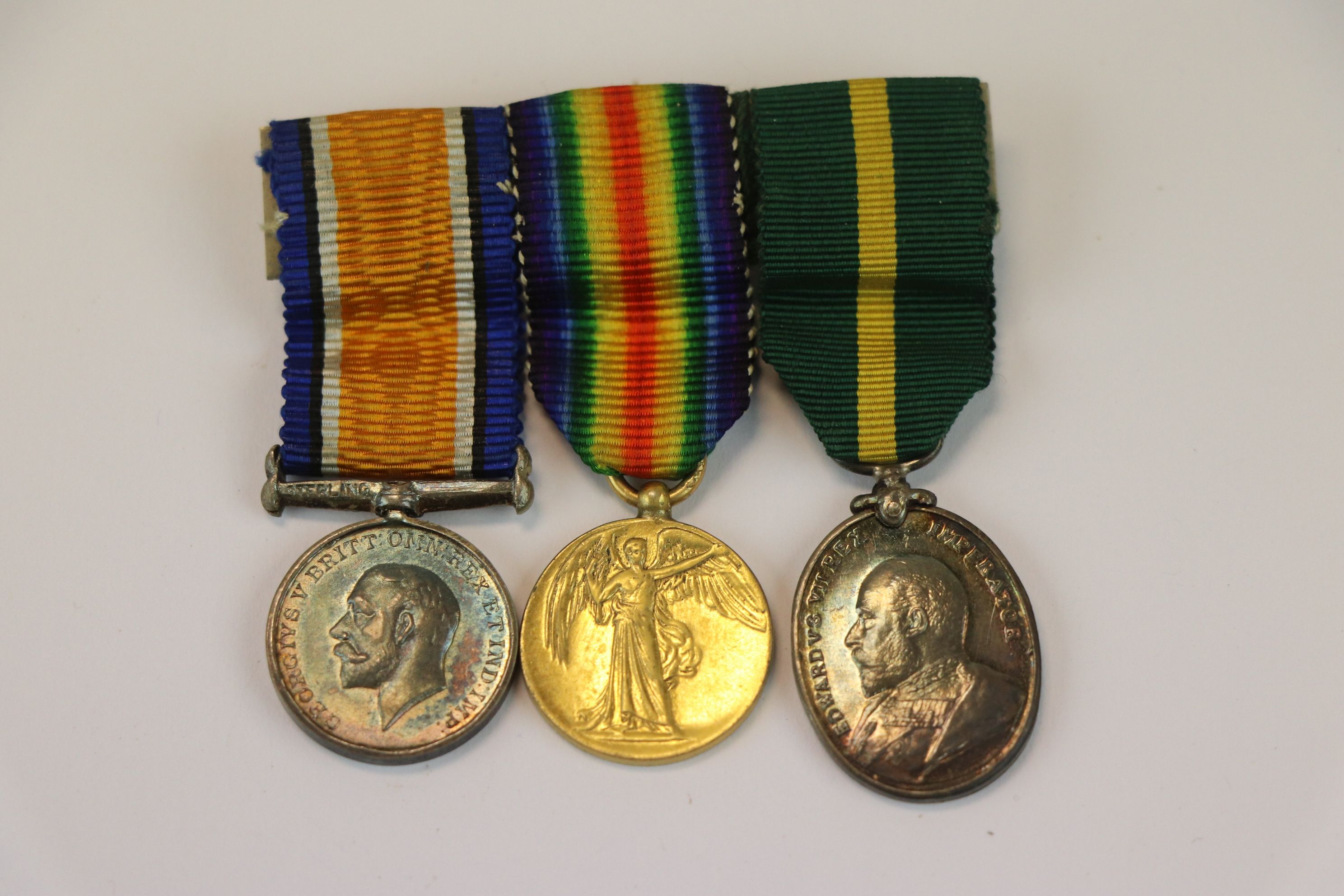 A World War One / WW1 Miniature Medal Trio To Include The British War Medal, The Victory Medal And - Image 2 of 4