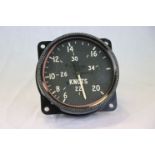A Vintage Spitfire Air Speed Indicator Dial, Marked With The Broad Arrow To The Rear.