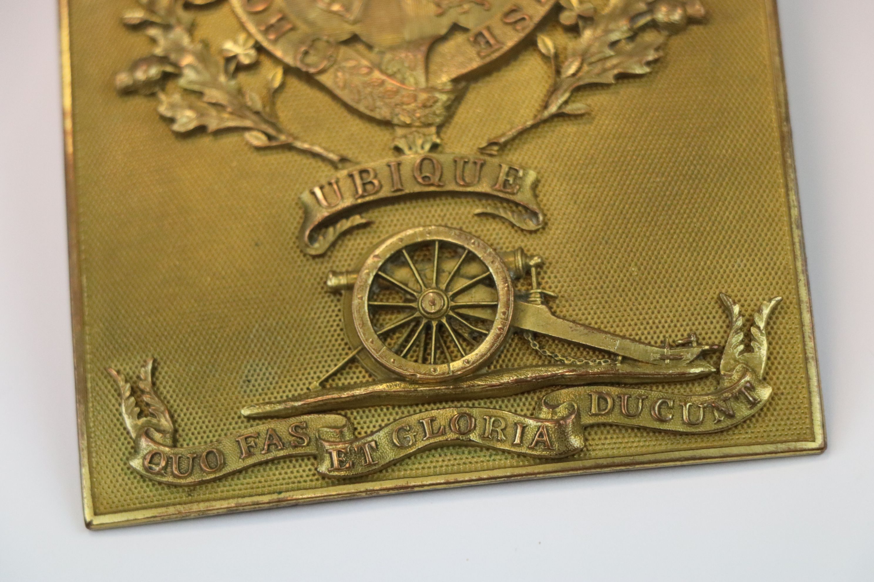 A Victorian Officer's Rectangular Gilt Shoulder Belt Plate Of The Royal Regiment Of Artillery, - Image 4 of 10