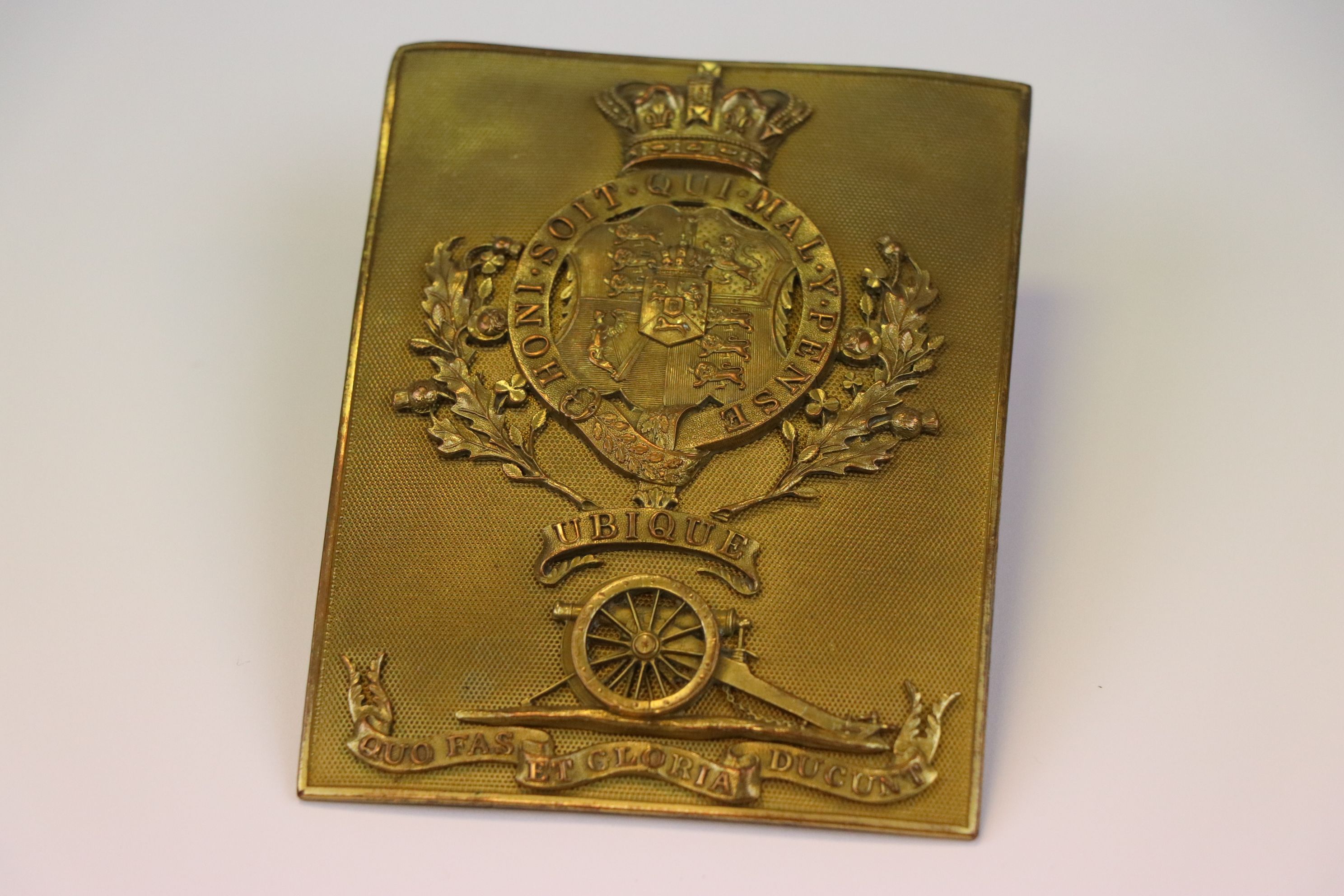 A Victorian Officer's Rectangular Gilt Shoulder Belt Plate Of The Royal Regiment Of Artillery, - Image 2 of 10