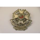 A 2nd Volunteer Battalion Of The Border Regiment Other Ranks Pagri Badge, White Metal With Twin Loop