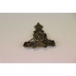 A Hallmarked Silver Cap Badge Sweetheart Brooch Of The Royal Artillery With The Kings Crown,
