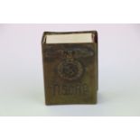 A World War Two / WW2 German Third Reich Matchbox Cover, Brass Construction With Eagle & Swastika